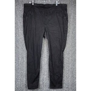 Lee Plus Skinny Leg Jeans Womens 22W Black Slim Fit Mid Rise Sculpting Pull On